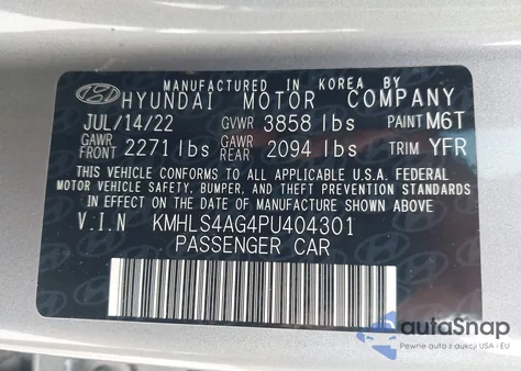 2023 Hyundai Elantra Sel из США, поврежденный, VIN KMHLS4AG4PU404301